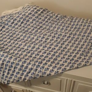 Blue patterned scarf